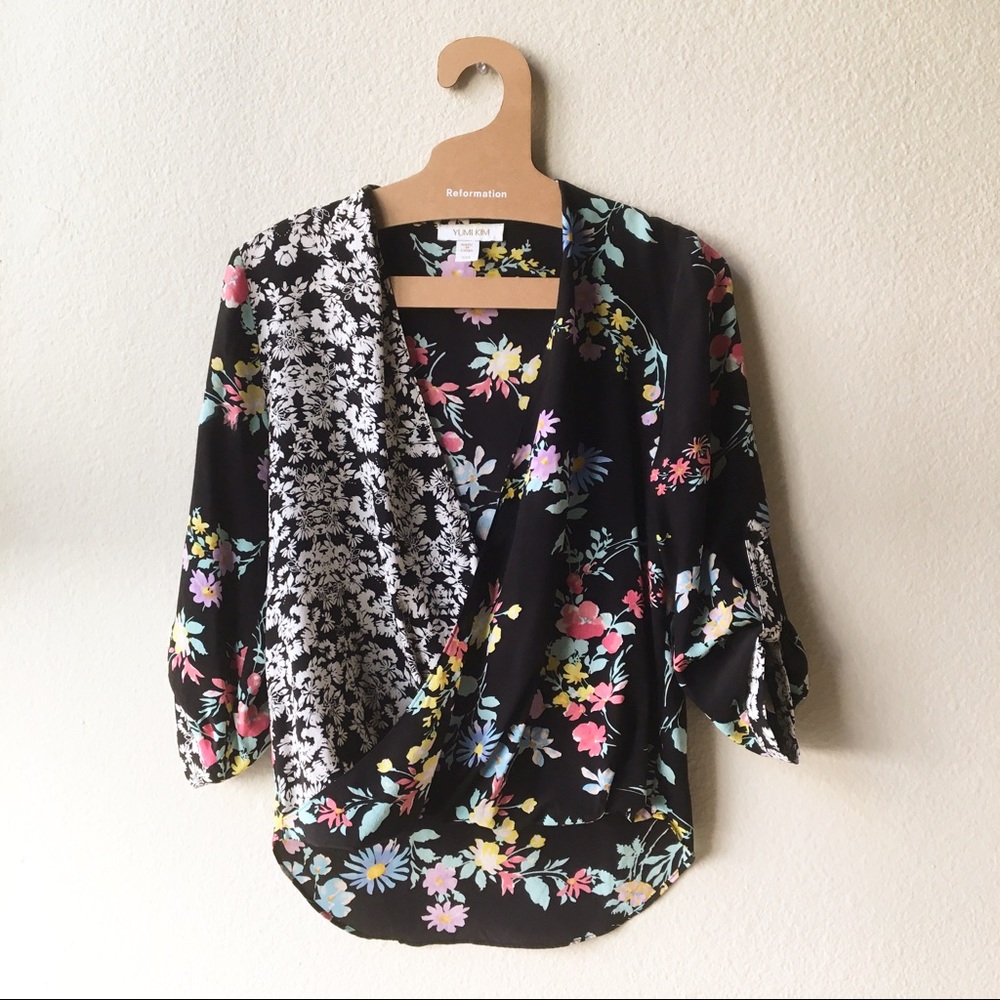 Anthropologie Yumi Kim Silk Floral Blouse XS
